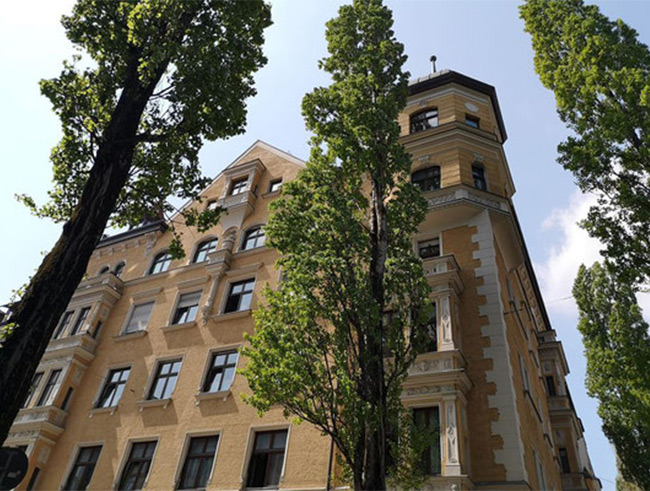 Haus in der Lindwurmstraße 205, in April 2020 / Foto von Susana F. Molina