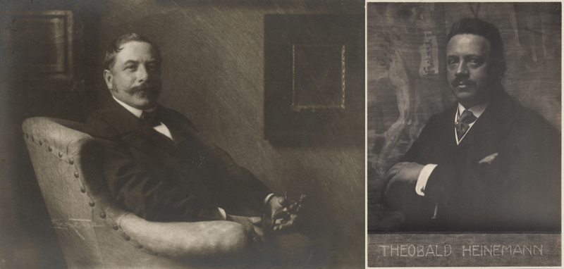 Hermann und Theobald Heinemann, die zweite Generation, undatiert 1890 übernahmen die Söhne des Gründers David Heinemann die Galerie. In München leiteten Hermann und Theobald die Geschäfte, während der Bruder Theodor der Galerie in New York vorstand und der Bruder Maximilian bei der Galerie Fleischmann einstieg. Quelle: Stadtarchiv München, PER-H-0272-01 / PER-H-0273-01 Erstellt von: Frank Eugene Smith