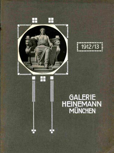 Katalog der Galerie Heinemann, 1912/13 Mit der Eröffnung des neuen Galeriebaus 1904 begann Heinemann regelmäßig Kataloge zu produzieren, die fast alle im Zentralinstitut für Kunstgeschichte der Forschung zur Verfügung stehen. Sie dokumentierten sowohl Gruppen- als auch Einzelausstellungen; auch erschienen bebilderte Lagerkataloge zu reinen Verkaufszwecken. Quelle: Galerie Heinemann, Lagerkatalog 1912/13, München 1912 (Exemplar Zentralinstitut für Kunstgeschichte, Bibliothek, Lagerkat. München Heinemann 1912 18/10/22.